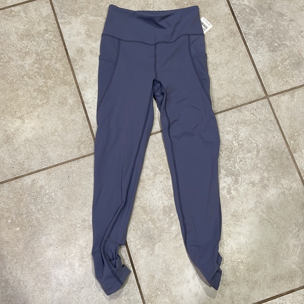 NWT! Free People Wave Rider Twist Ankle Leggings Blue Granite XS - Picture 5 of 12